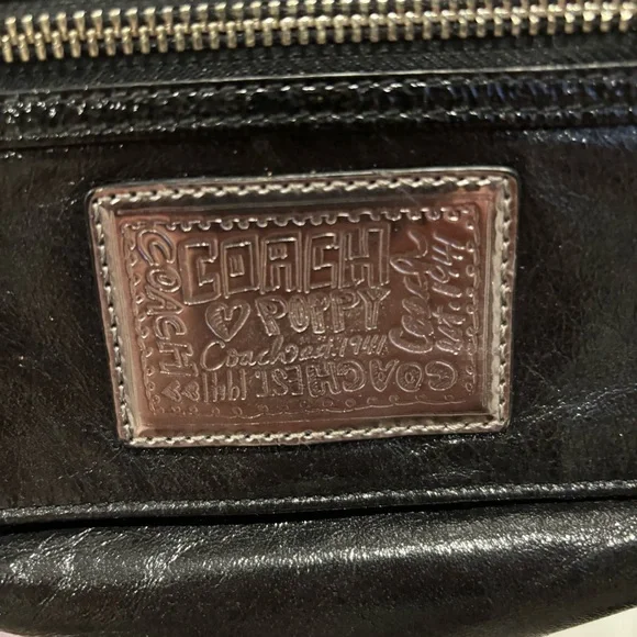 Coach poppy glossy liquid leather top handle mini pouch shoulder bag - Picture 7 of 16